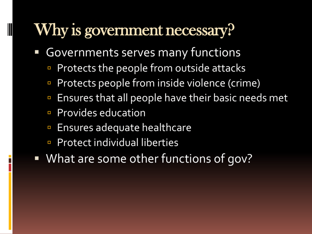 is government necessary essay