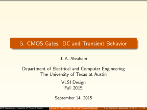 5. CMOS Gates: DC and Transient Behavior