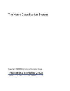 Henry Fingerprint Classification