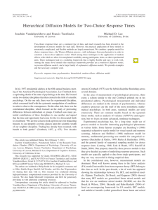 Hierarchical Diffusion Models for Two