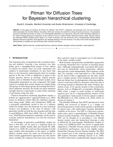 Pitman Yor Diffusion Trees for Bayesian hierarchical clustering