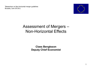 Assessment of Mergers – Non-Horizontal Effects