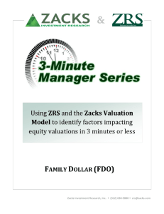 Family Dollar - Zacks Institutional Services