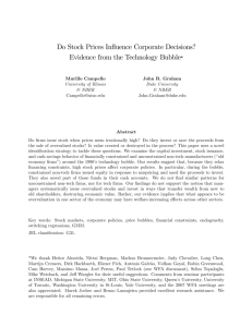 Do Stock Prices Influence Corporate Decisions? Evidence from the