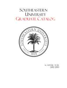 Graduate Catalog - Southeastern University