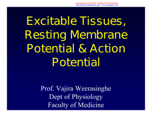 Excitable Tissues, Resting Membrane Potential & Action Potential