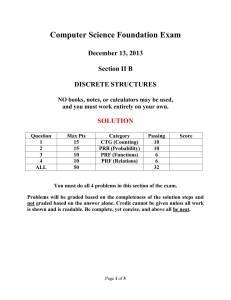 Computer Science Foundation Exam December 13, 2013 Section II