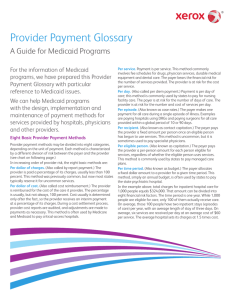 Provider Payment Glossary