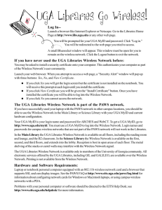 UGA Libraries Go Wireless! - University of Georgia Libraries