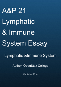 Lymphatic &Immune System