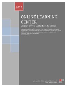 ONLINE LEARNING CENTER - College of Human Sciences