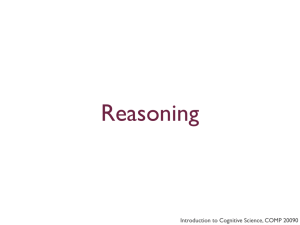 Reasoning - Cognitive Science