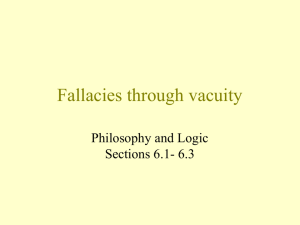 Fallacies through vacuity