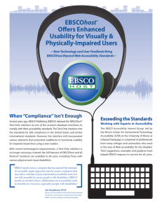 EBSCOhost® Offers Enhanced Usability for Visually & Physically