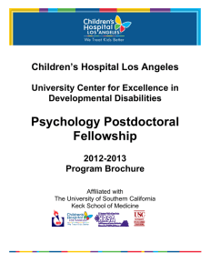 Psychology Postdoctoral Fellowship