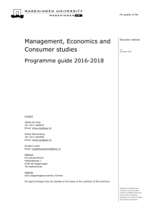 Management, Economics and Consumer studies