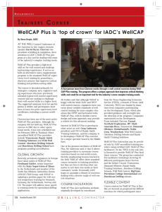 WellCAP Plus is 'top of crown' for IADC's WellCAP