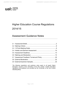 Assessment Guidance Notes 2014-15