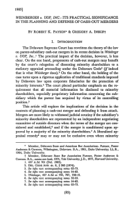 Weinberger v. UOP, Inc.