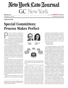 Special Committees: Process Makes Perfect