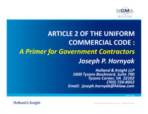 15. ADAMIAN 260 Commercial Contracting Under the UCC