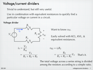 Voltage/current dividers