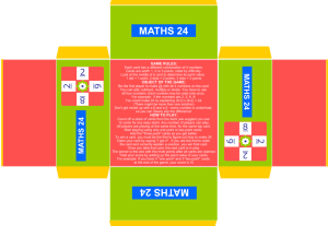 Maths 24 cards