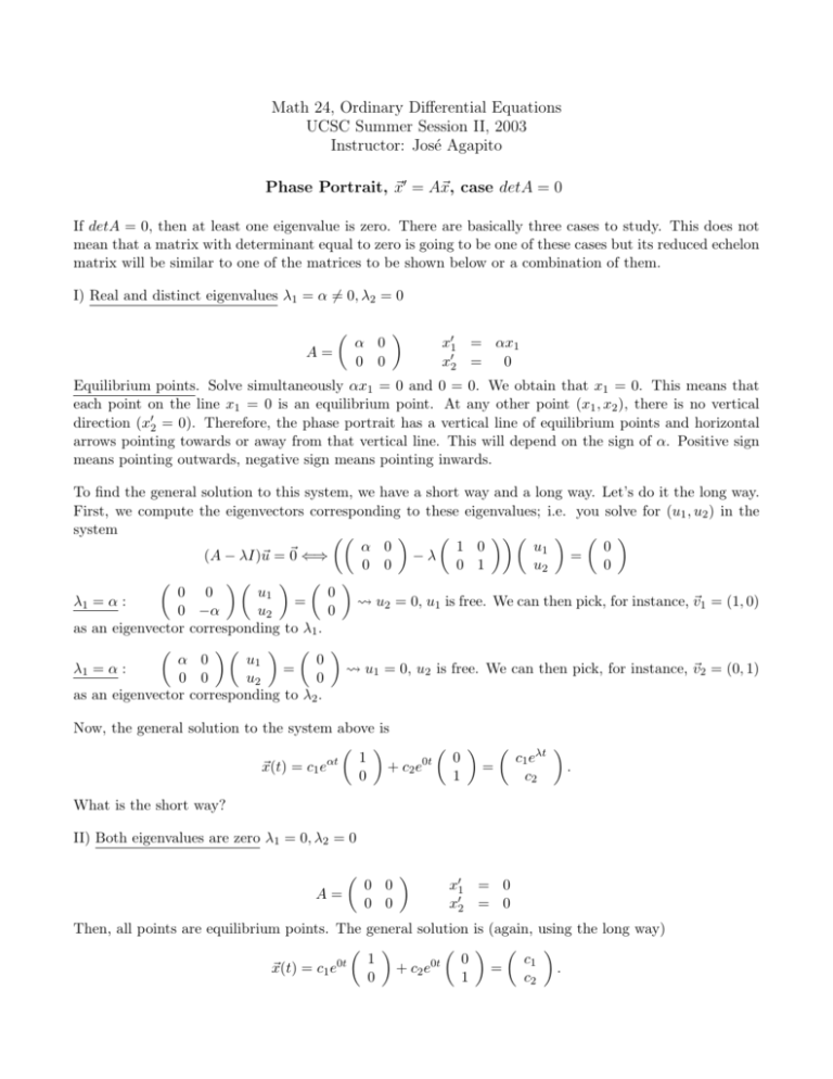Math 24, Ordinary Differential Equations UCSC Summer Session II