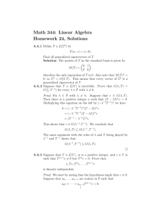 Math 344: Linear Algebra Homework 24, Solutions