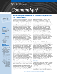 How To Interpret And Pursue An Abnormal Complete Blood Cell