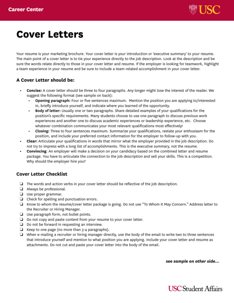 Teacher Resume and Cover Letter Guide – Career Center