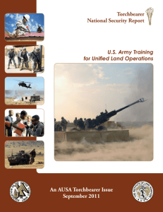 US Army Training for Unified Land Operations