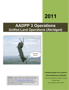 AADPP 3 Operations: Unified Land Operations