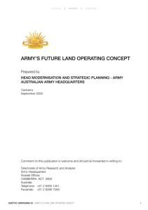 army's future land operating concept