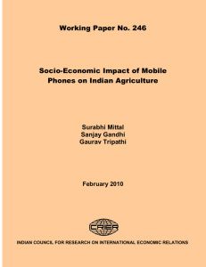 Socio-Economic Impact of Mobile Phones on Indian Agriculture