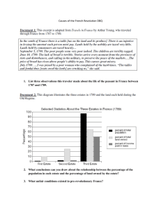 Causes of the French Revolution DBQ 1. List three observations this