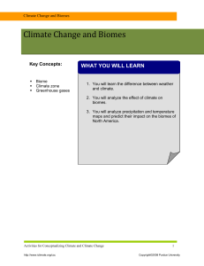 Climate Change and Biomes