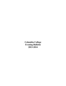 Columbia College Evening Bulletin 2013-2014