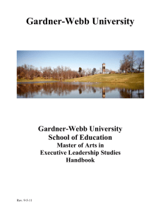 Executive Leadership Studies Handbook - Gardner