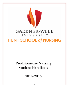 Pre-Licensure Handbook - Gardner