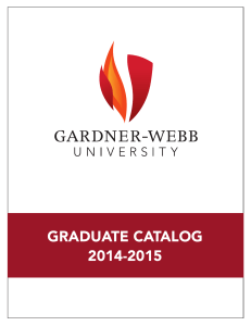 GRADUATE CATALOG 2014-2015 - Gardner