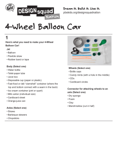4-Wheel Balloon Car
