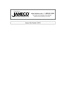 www.Jameco.com 1-800-831-4242 Jameco Part Number 150551