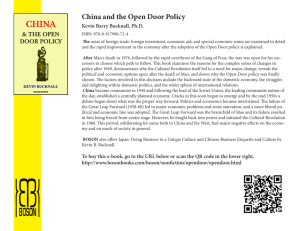 China and the Open Door Policy