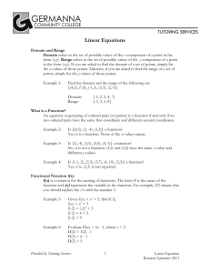 Linear Equations