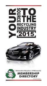 Spring 2015 Edition - Automotive Recyclers of Minnesota