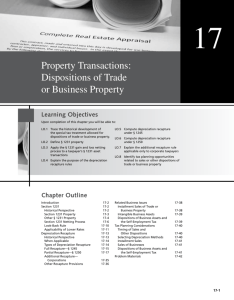 Property Transactions: Dispositions of Trade or Business