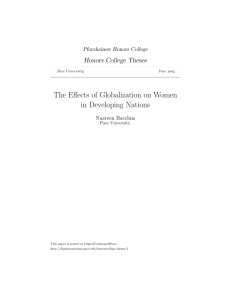 The Effects of Globalization on Women in Developing Nations 2005