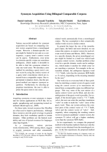 Synonym Acquisition Using Bilingual Comparable Corpora