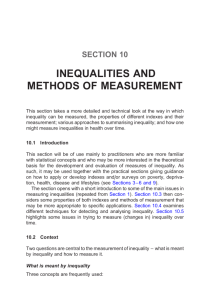 SECTION 10 Inequalities and Methods of Measurement